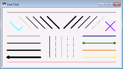 Line Tool examples
